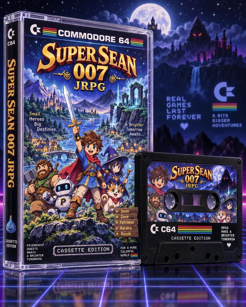 Super Sean 007: Legend of the Seven Gems retro cover artwork