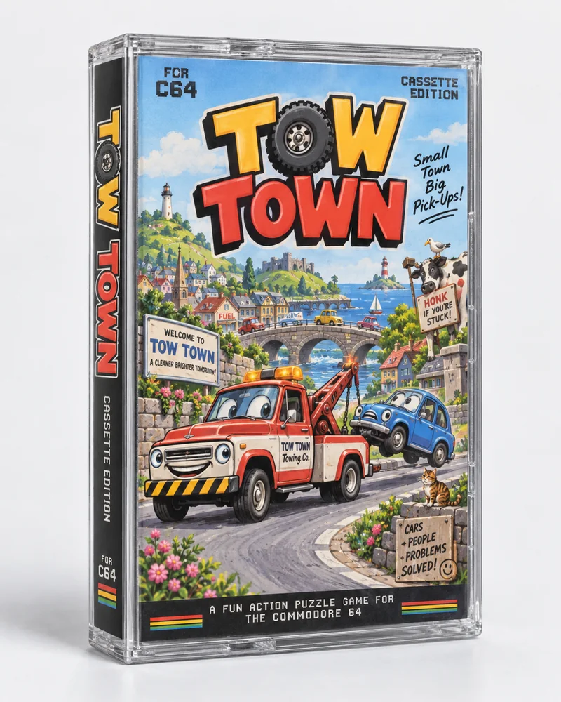 Tow Town retro cover artwork